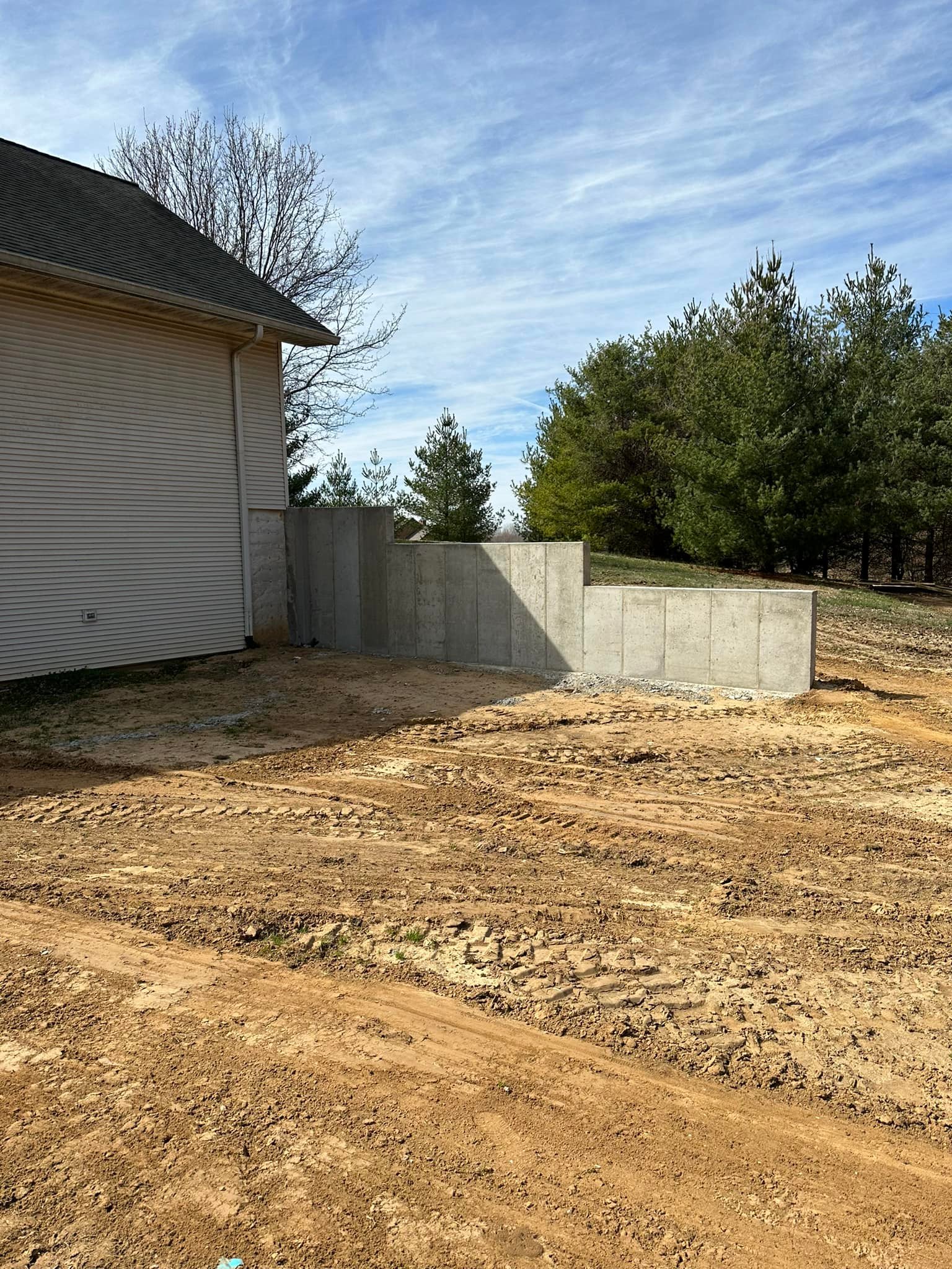 L-shaped foundation wall section