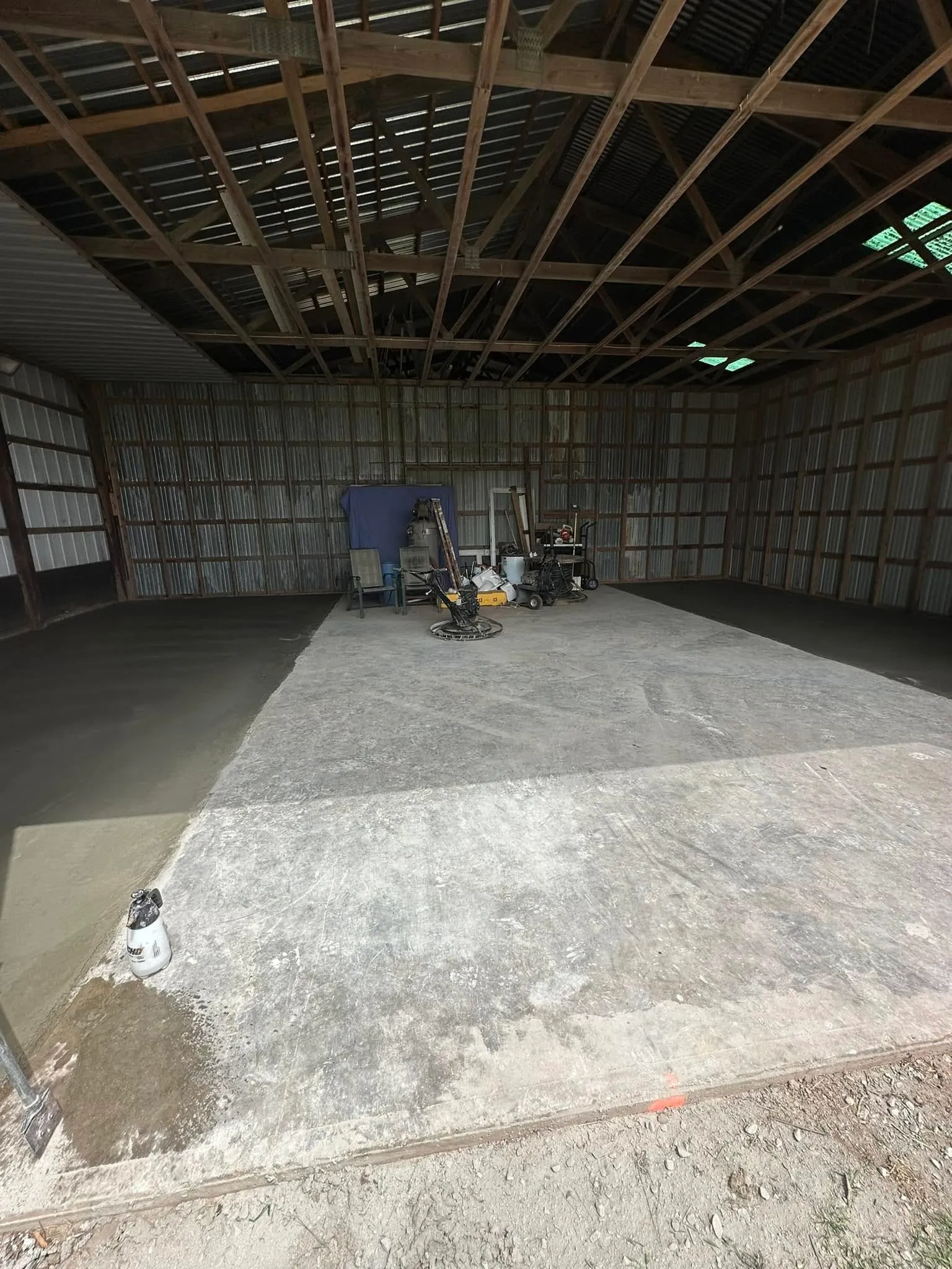 Pole barn slab